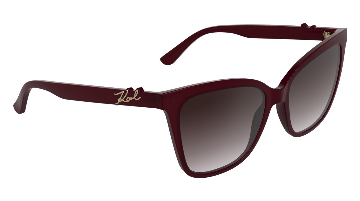 Occhiali da sole Karl Lagerfeld KL6223S (601) colore burgundy forma rettangolare lenti gradient mauve