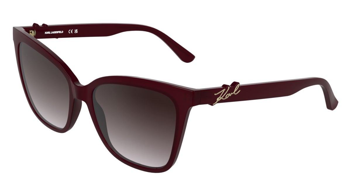 Occhiali da sole Karl Lagerfeld KL6223S (601) colore burgundy forma rettangolare lenti gradient mauve