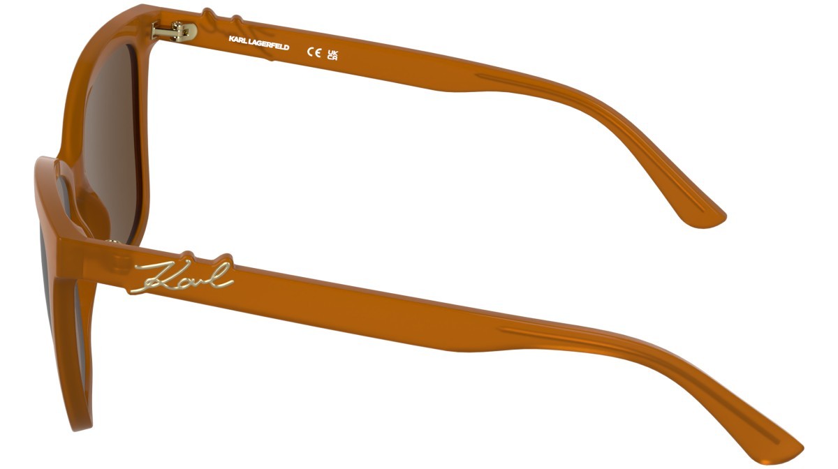 Occhiali da sole Karl Lagerfeld KL6223S (800) colore orange forma rettangolare lenti solid brown