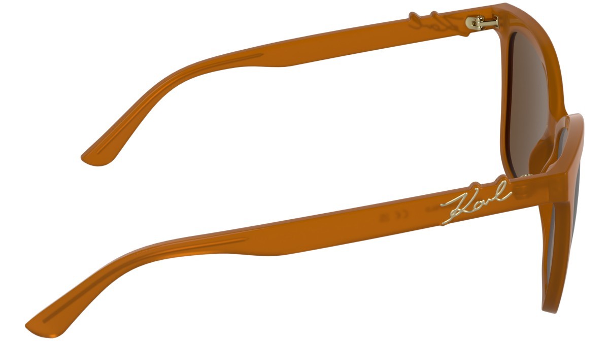 Occhiali da sole Karl Lagerfeld KL6223S (800) colore orange forma rettangolare lenti solid brown