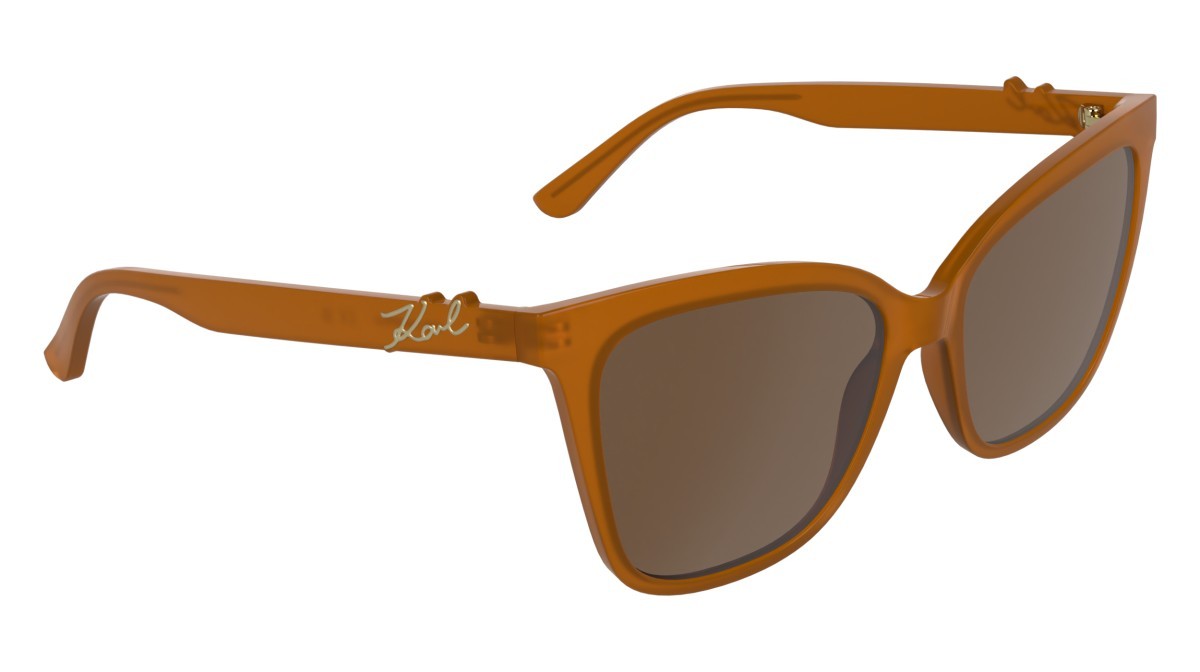 Occhiali da sole Karl Lagerfeld KL6223S (800) colore orange forma rettangolare lenti solid brown