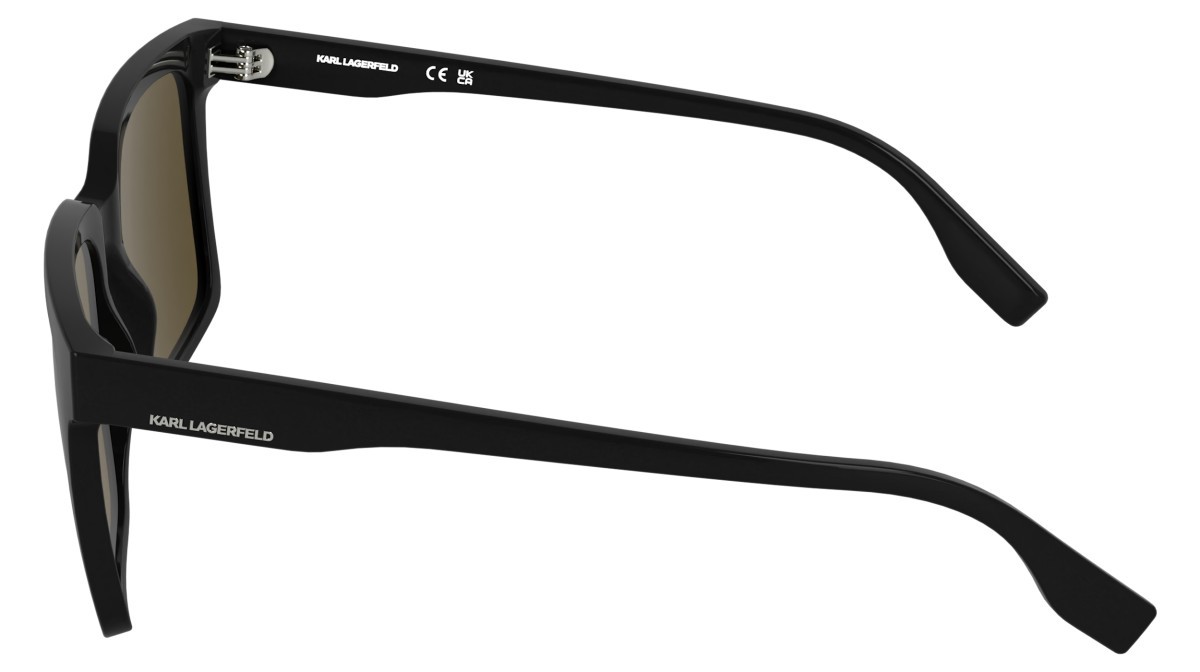 Occhiali da sole Karl Lagerfeld KL6224S (001) colore black forma rettangolare lenti solid brown
