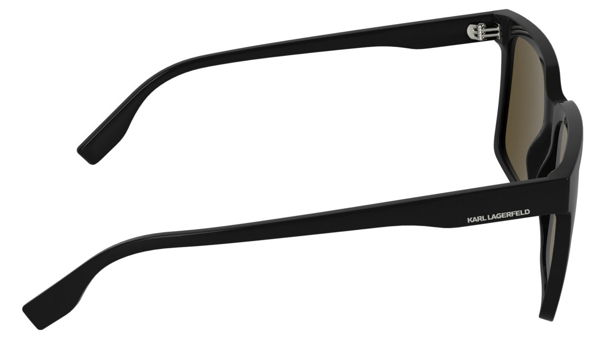 Occhiali da sole Karl Lagerfeld KL6224S (001) colore black forma rettangolare lenti solid brown