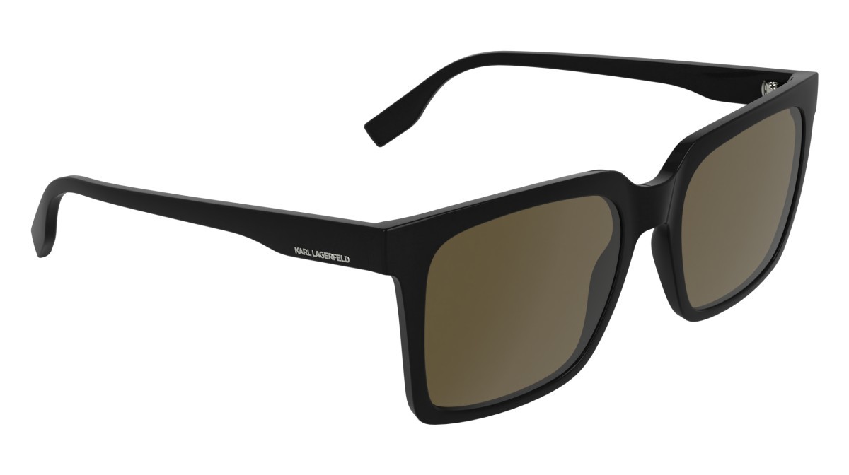 Occhiali da sole Karl Lagerfeld KL6224S (001) colore black forma rettangolare lenti solid brown