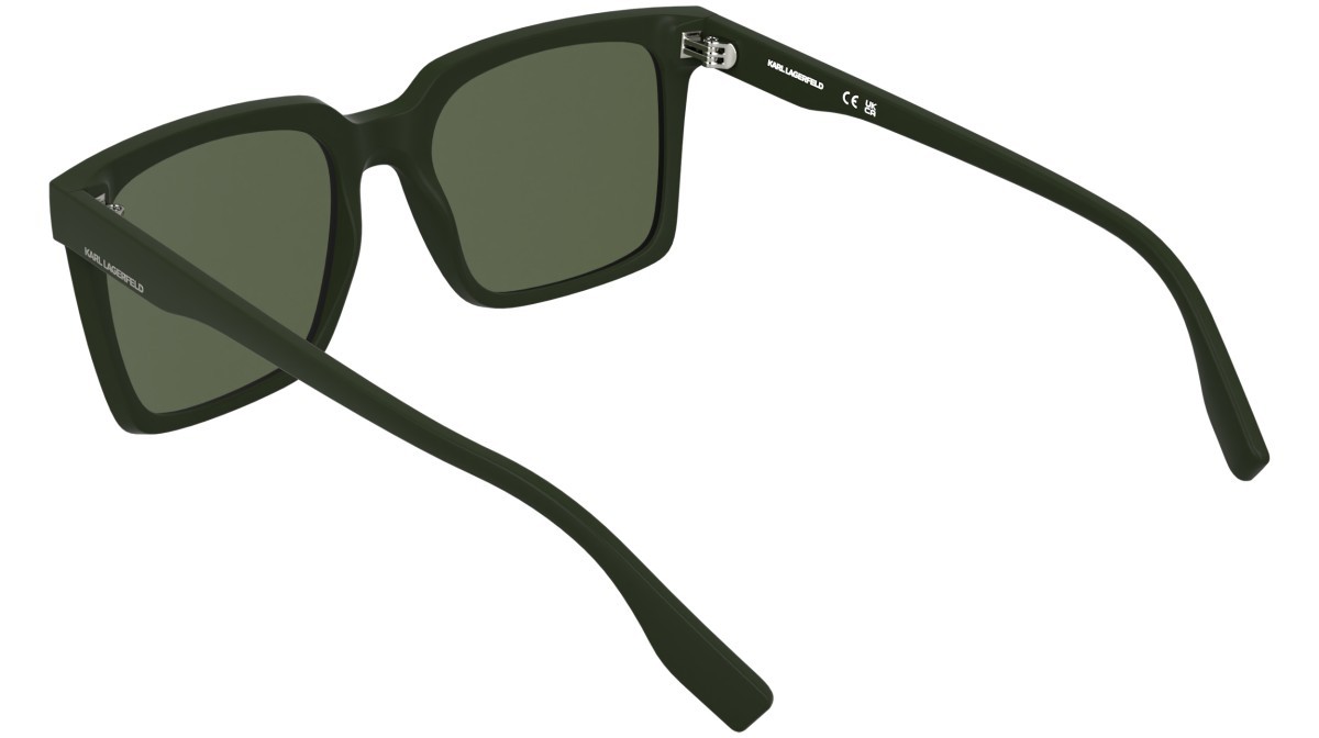 Occhiali da sole Karl Lagerfeld KL6224S (300) colore green forma rettangolare lenti solid green