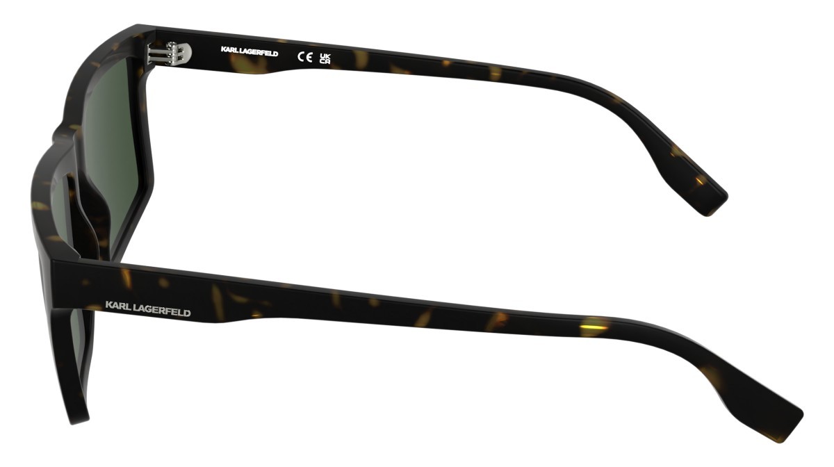 Occhiali da sole Karl Lagerfeld KL6225S (242) colore dark tortoise matte forma rettangolare lenti solid green