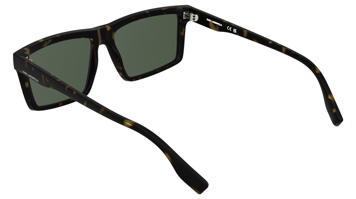Occhiali da sole Karl Lagerfeld KL6225S (242) colore dark tortoise matte forma rettangolare lenti solid green