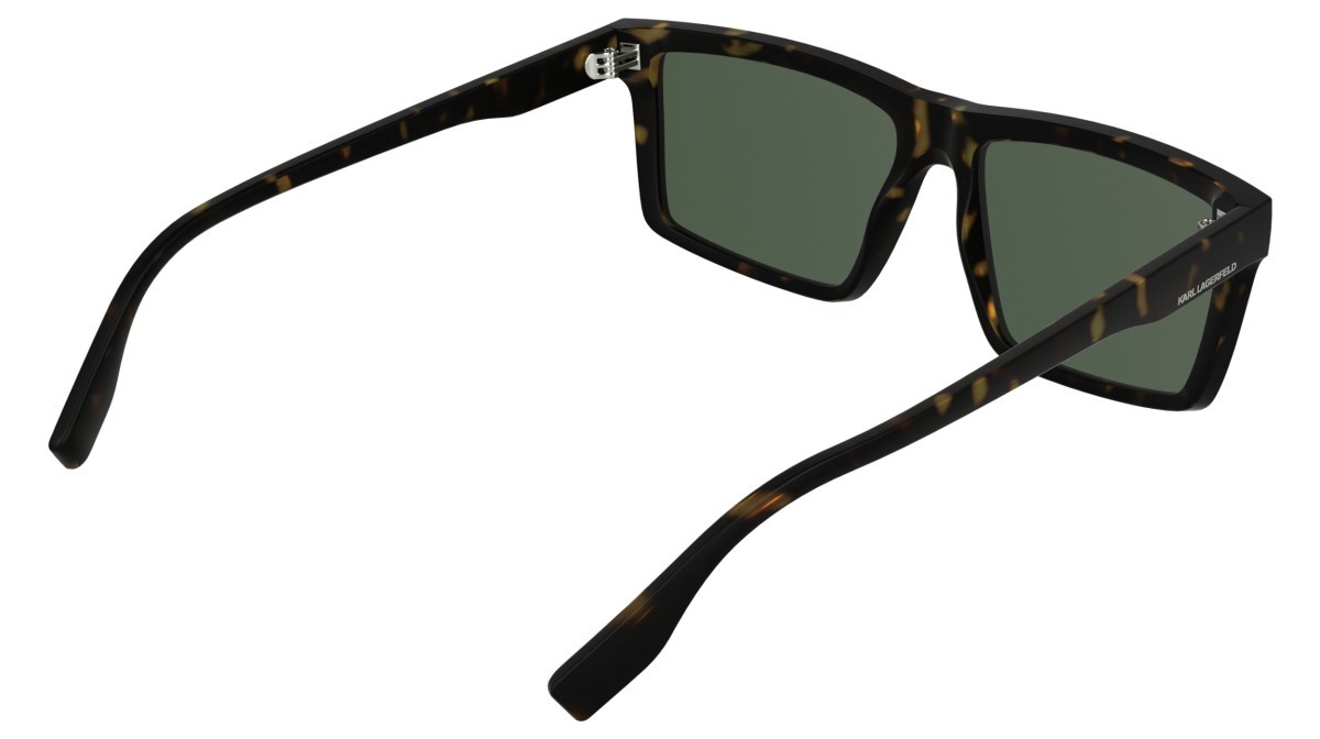 Occhiali da sole Karl Lagerfeld KL6225S (242) colore dark tortoise matte forma rettangolare lenti solid green