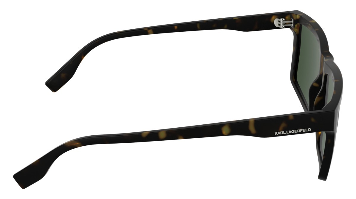 Occhiali da sole Karl Lagerfeld KL6225S (242) colore dark tortoise matte forma rettangolare lenti solid green