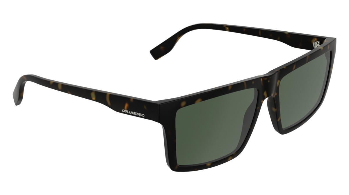 Occhiali da sole Karl Lagerfeld KL6225S (242) colore dark tortoise matte forma rettangolare lenti solid green