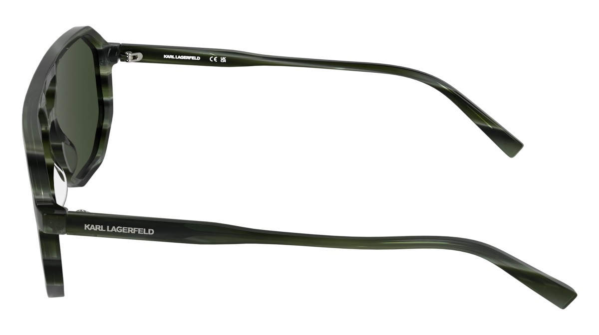 Occhiali da sole Karl Lagerfeld KL6226S (330) colore striped green forma navigator lenti solid green