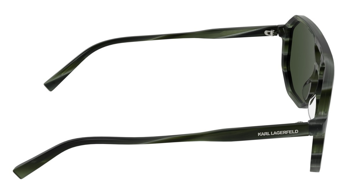 Occhiali da sole Karl Lagerfeld KL6226S (330) colore striped green forma navigator lenti solid green