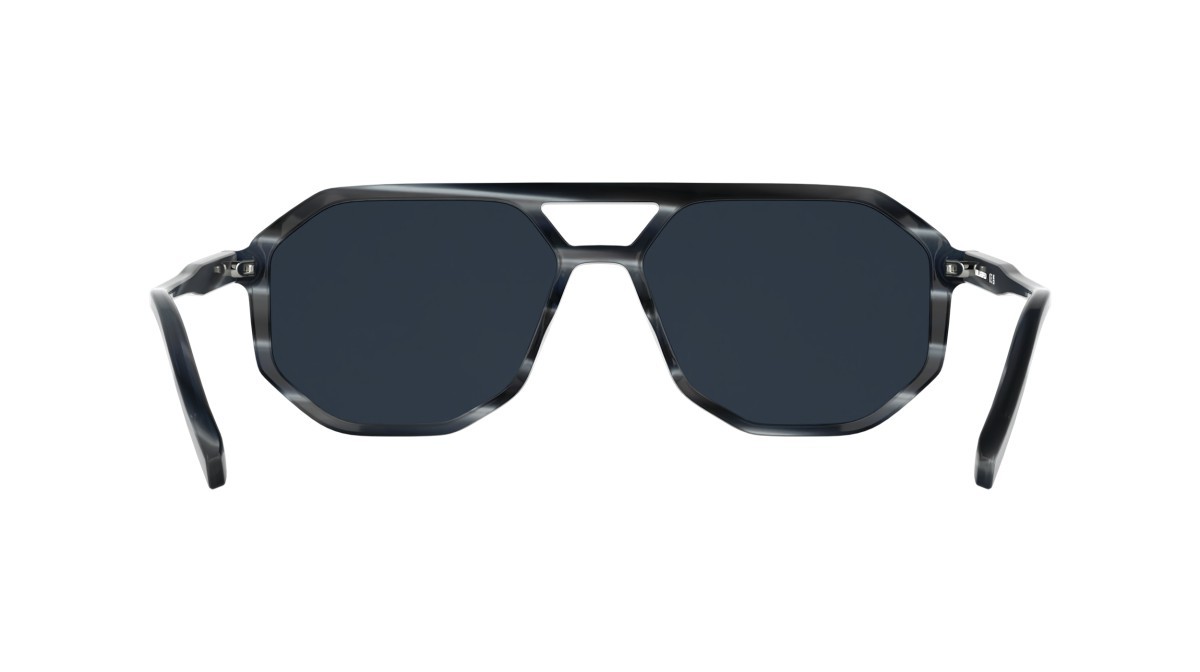 Occhiali da sole Karl Lagerfeld KL6226S (422) colore striped blue forma navigator lenti solid black