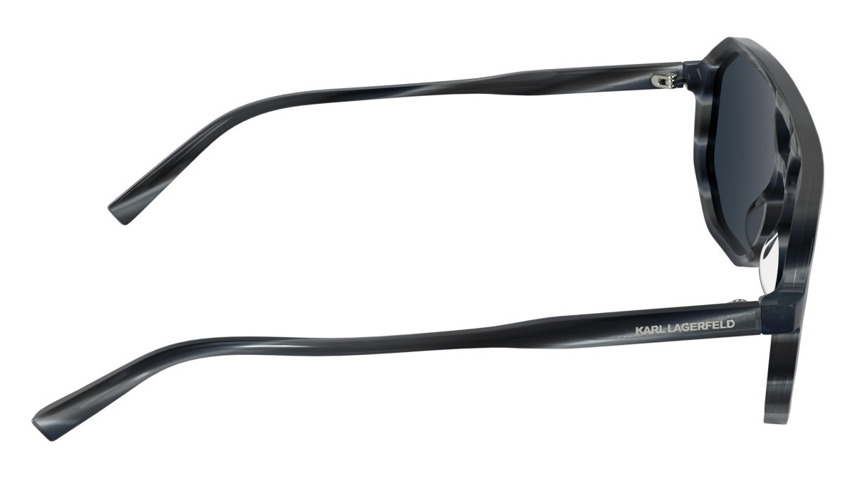 Occhiali da sole Karl Lagerfeld KL6226S (422) colore striped blue forma navigator lenti solid black