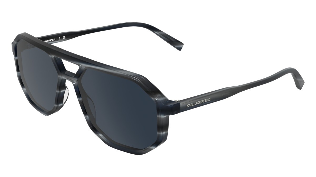 Occhiali da sole Karl Lagerfeld KL6226S (422) colore striped blue forma navigator lenti solid black