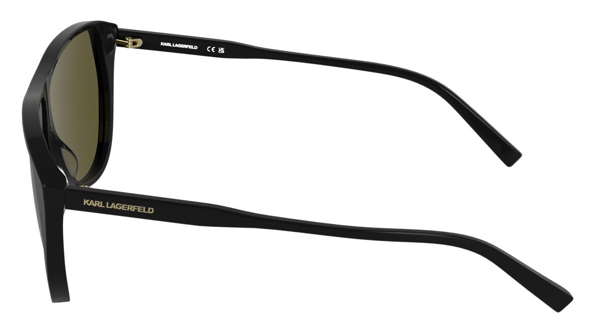 Occhiali da sole Karl Lagerfeld KL6227S (001) colore black forma aviator lenti solid brown