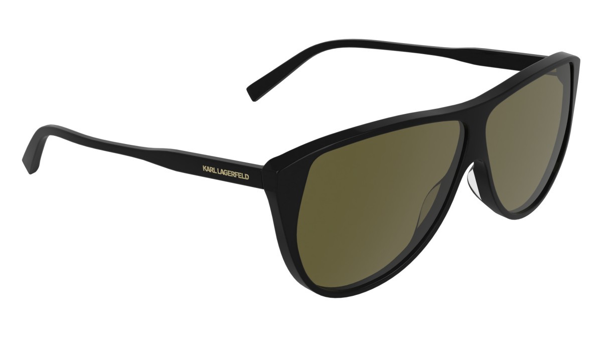 Occhiali da sole Karl Lagerfeld KL6227S (001) colore black forma aviator lenti solid brown