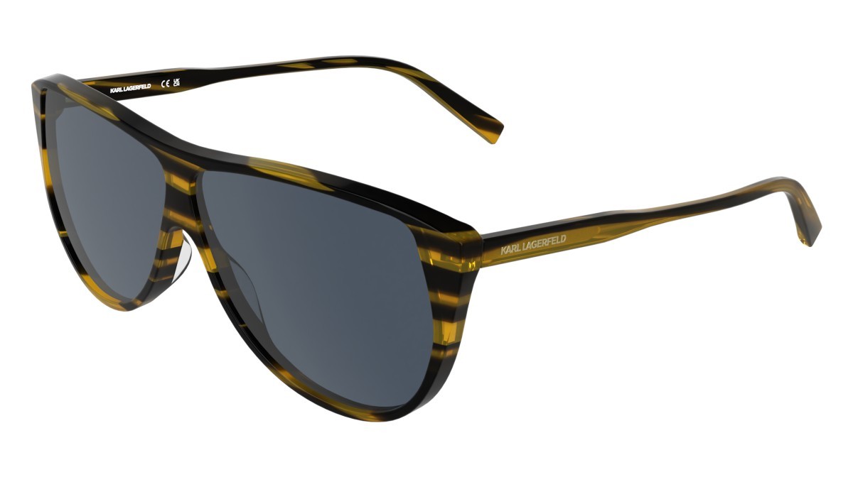 Occhiali da sole Karl Lagerfeld KL6227S (008) colore striped black forma aviator lenti grey