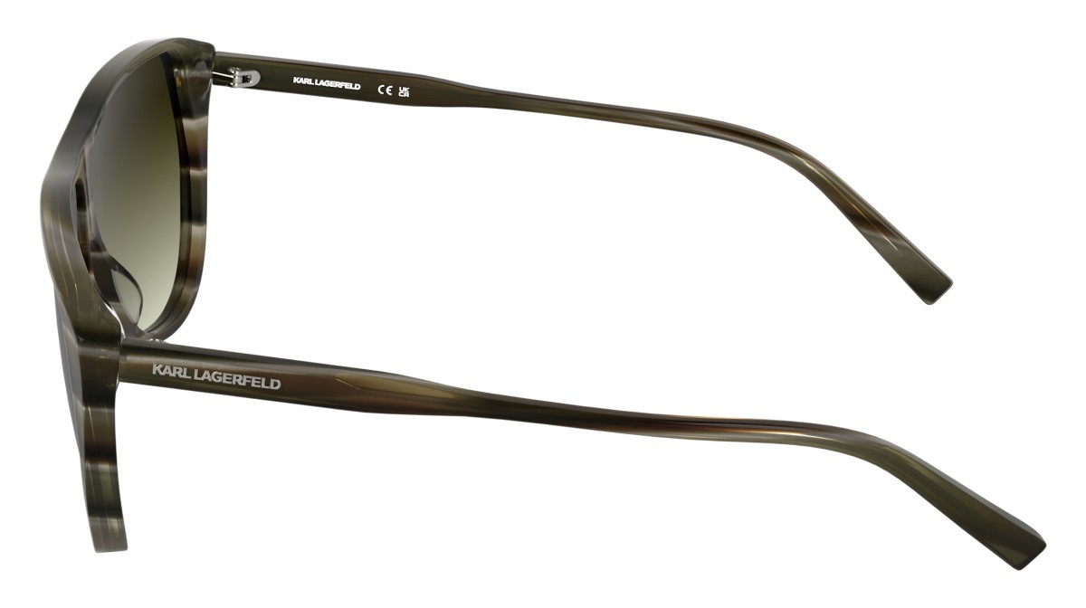 Occhiali da sole Karl Lagerfeld KL6227S (261) colore striped khaki forma aviator lenti gradient khaki