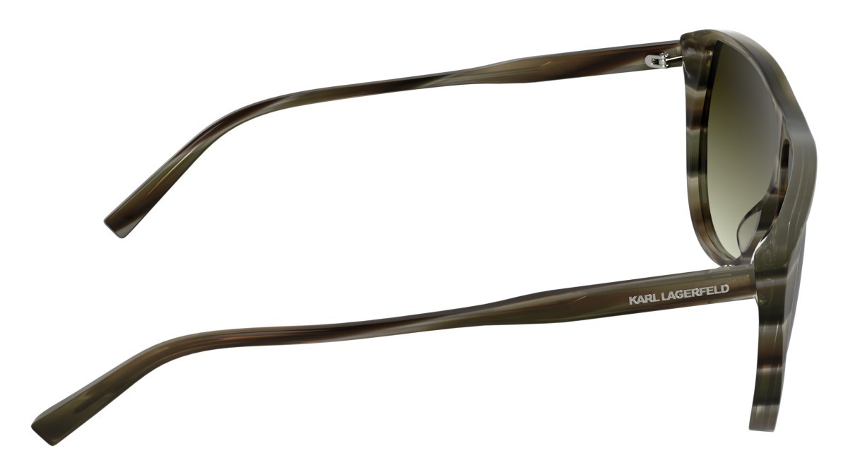 Occhiali da sole Karl Lagerfeld KL6227S (261) colore striped khaki forma aviator lenti gradient khaki