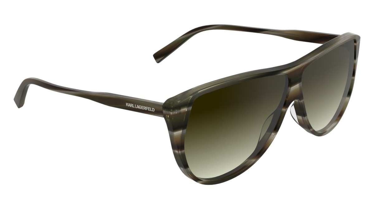 Occhiali da sole Karl Lagerfeld KL6227S (261) colore striped khaki forma aviator lenti gradient khaki