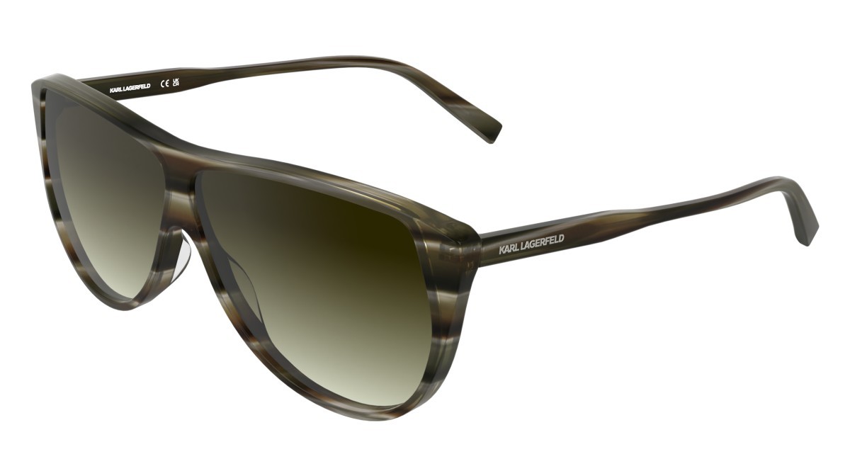 Occhiali da sole Karl Lagerfeld KL6227S (261) colore striped khaki forma aviator lenti gradient khaki