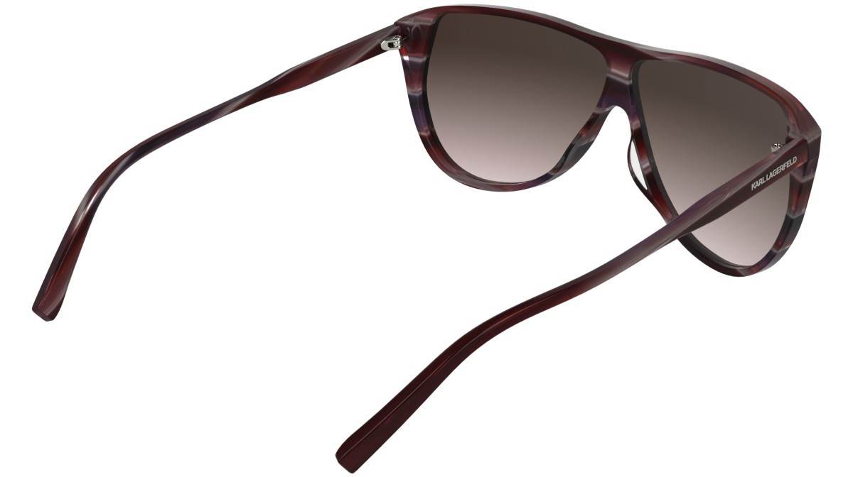 Occhiali da sole Karl Lagerfeld KL6227S (608) colore striped burgundy forma aviator lenti gradient brown rose