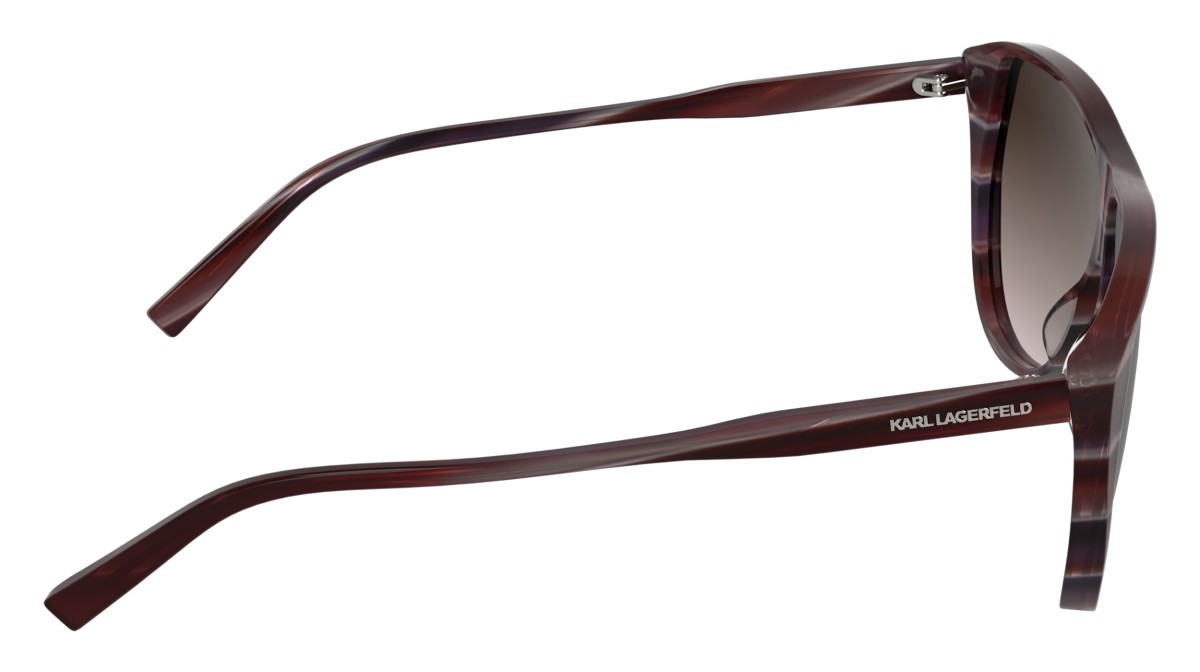 Occhiali da sole Karl Lagerfeld KL6227S (608) colore striped burgundy forma aviator lenti gradient brown rose
