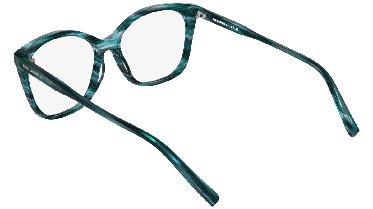 Occhiali da vista Karl Lagerfeld KL6230 (429) colore striped petrol forma farfalla 