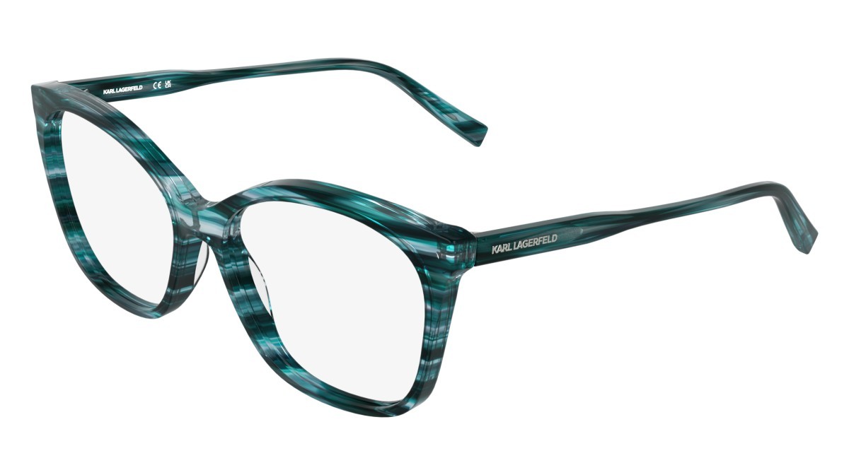 Occhiali da vista Karl Lagerfeld KL6230 (429) colore striped petrol forma farfalla 