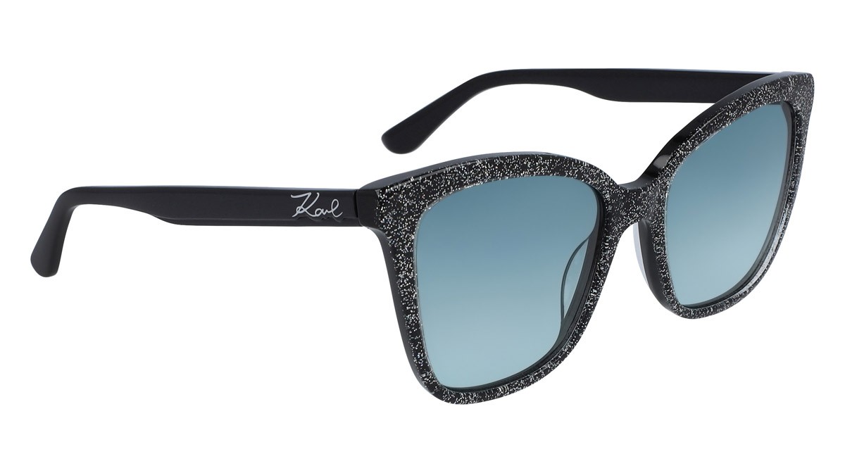 Sonnenbrillen Karl Lagerfeld KL988S (002) farbe black glitter form cat-eye 