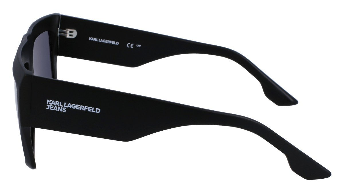 Sonnenbrillen Karl Lagerfeld KLJ6148S (002) farbe matte black form rechteckig gläser solid grey / silver mirror