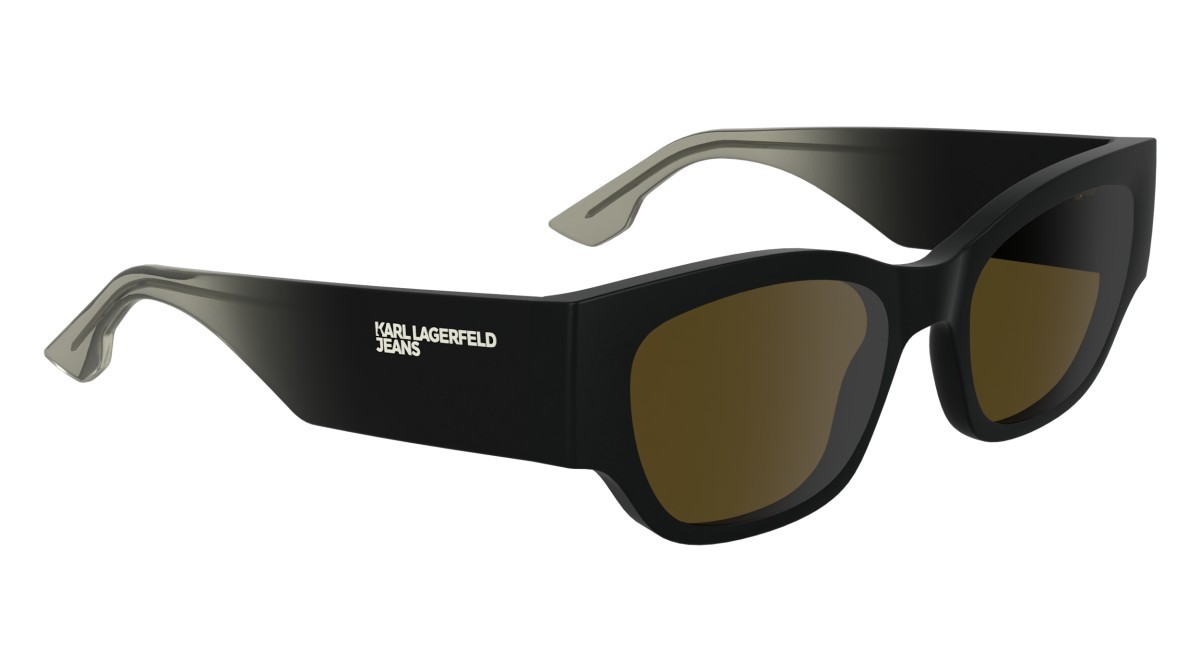 Occhiali da sole Karl Lagerfeld KLJ6168S (002) colore matte black forma pantos lenti solid brown