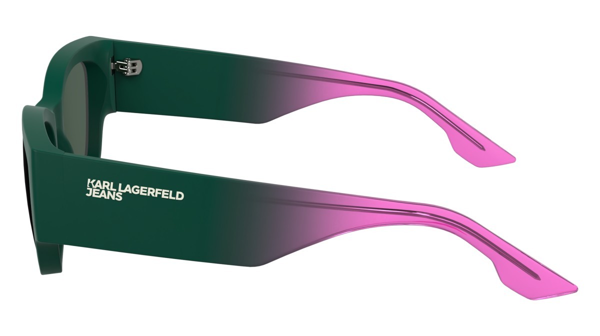Occhiali da sole Karl Lagerfeld KLJ6168S (301) colore matte dark green forma pantos lenti solid green