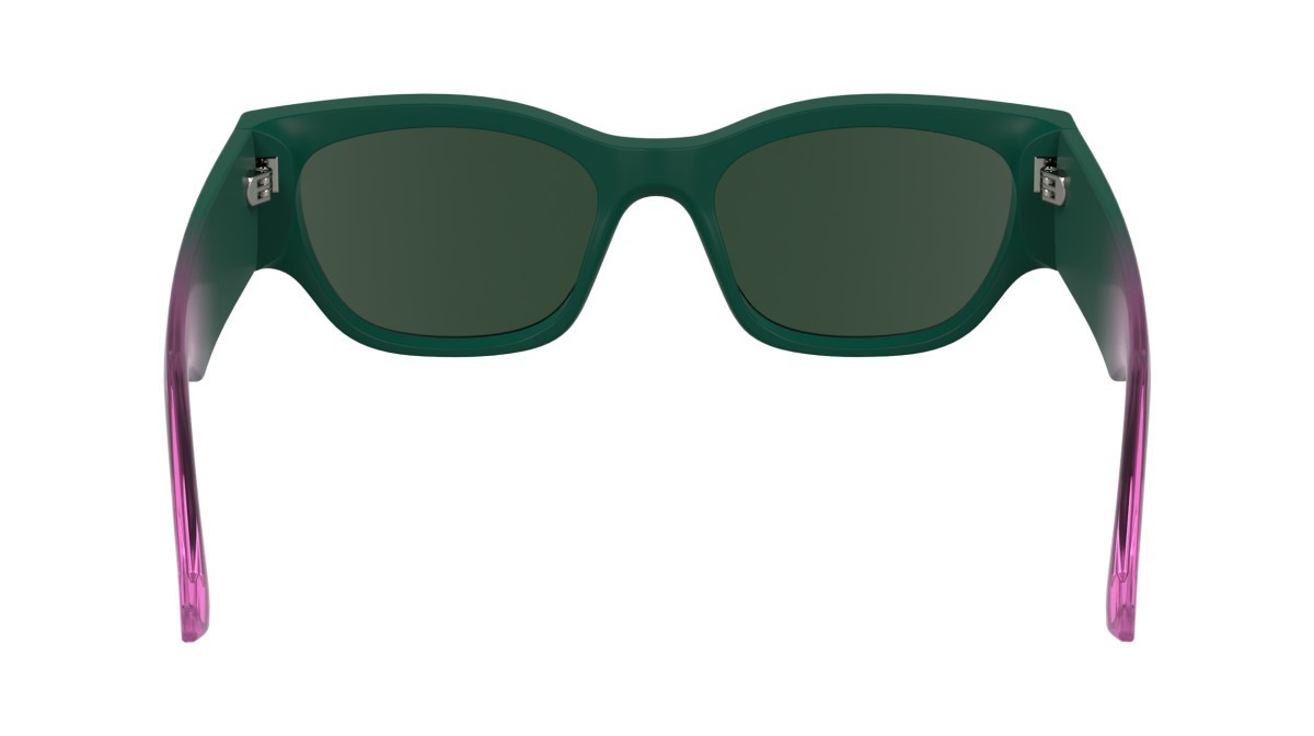 Occhiali da sole Karl Lagerfeld KLJ6168S (301) colore matte dark green forma pantos lenti solid green