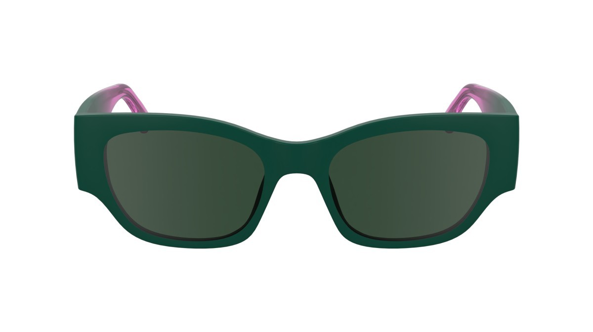 Occhiali da sole Karl Lagerfeld KLJ6168S (301) colore matte dark green forma pantos lenti solid green
