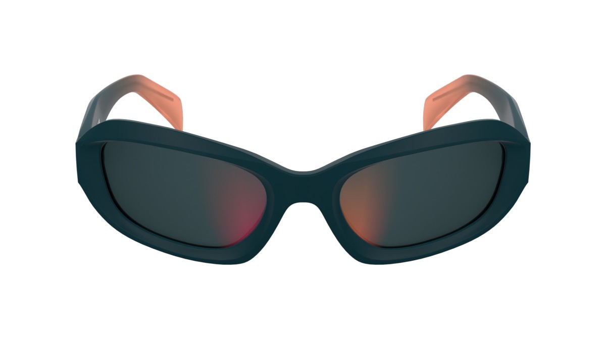 Sonnenbrillen Karl Lagerfeld KLJ6200S (427) farbe petrol/brick form rechteckig gläser solid grey red mirror