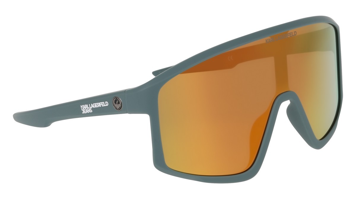 Occhiali da sole Karl Lagerfeld KLJ6228S (021) colore dark grey/ll red ion forma mask lenti red ion