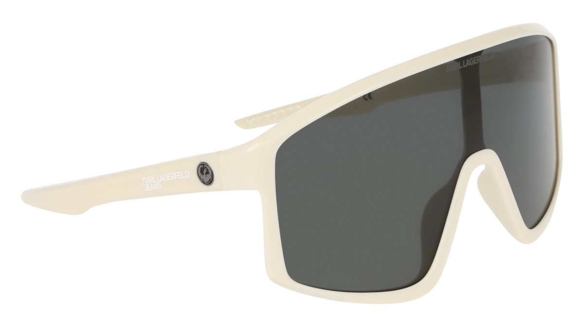Occhiali da sole Karl Lagerfeld KLJ6228S (104) colore white/ll smoke forma mask lenti smoke