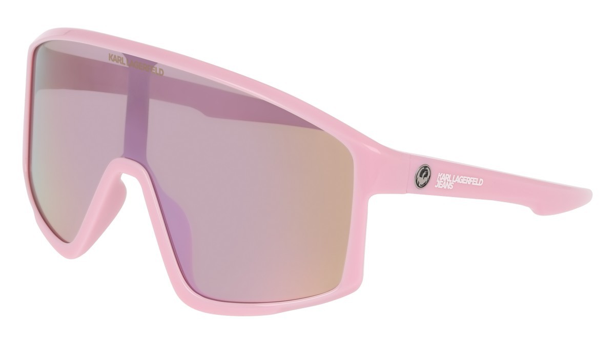 Occhiali da sole Karl Lagerfeld KLJ6228S (685) colore fairytale pink/ll rose gld ion forma mask lenti rose gold ion