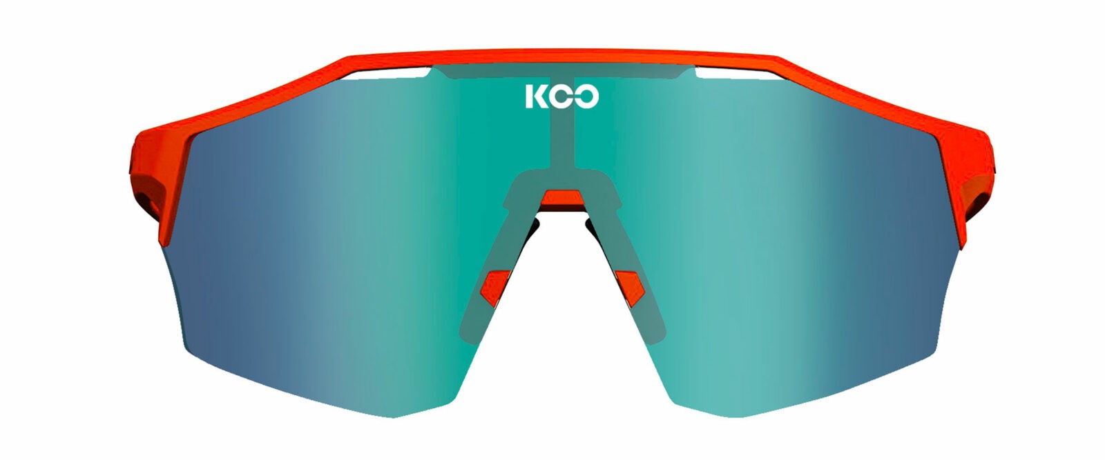 Occhiali da sole Koo Alibi OEY00009964 colore orange matt lenti green mirror