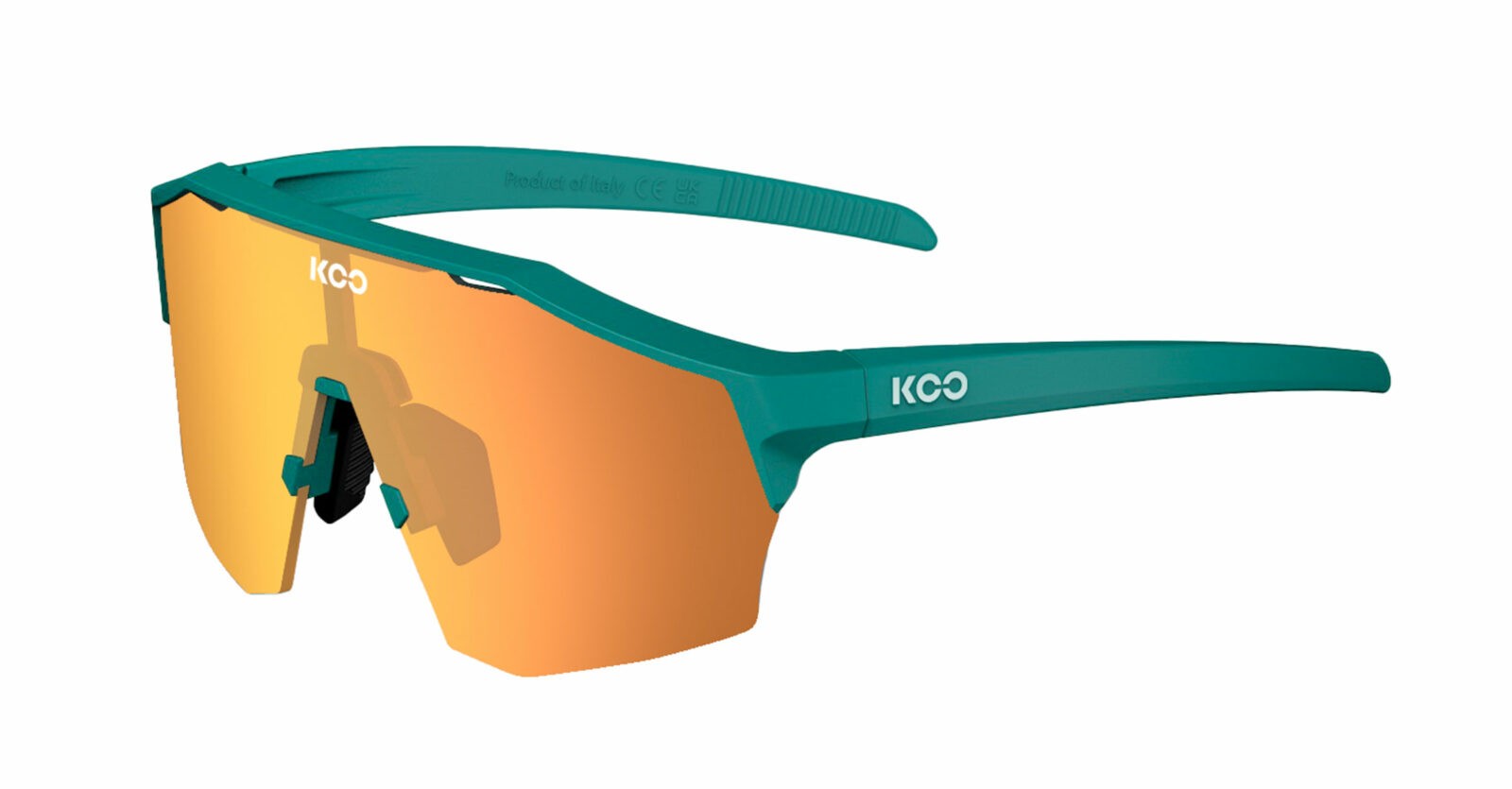 Occhiali da sole Koo Alibi OEY00009965 colore persian green matt lenti orange mirror
