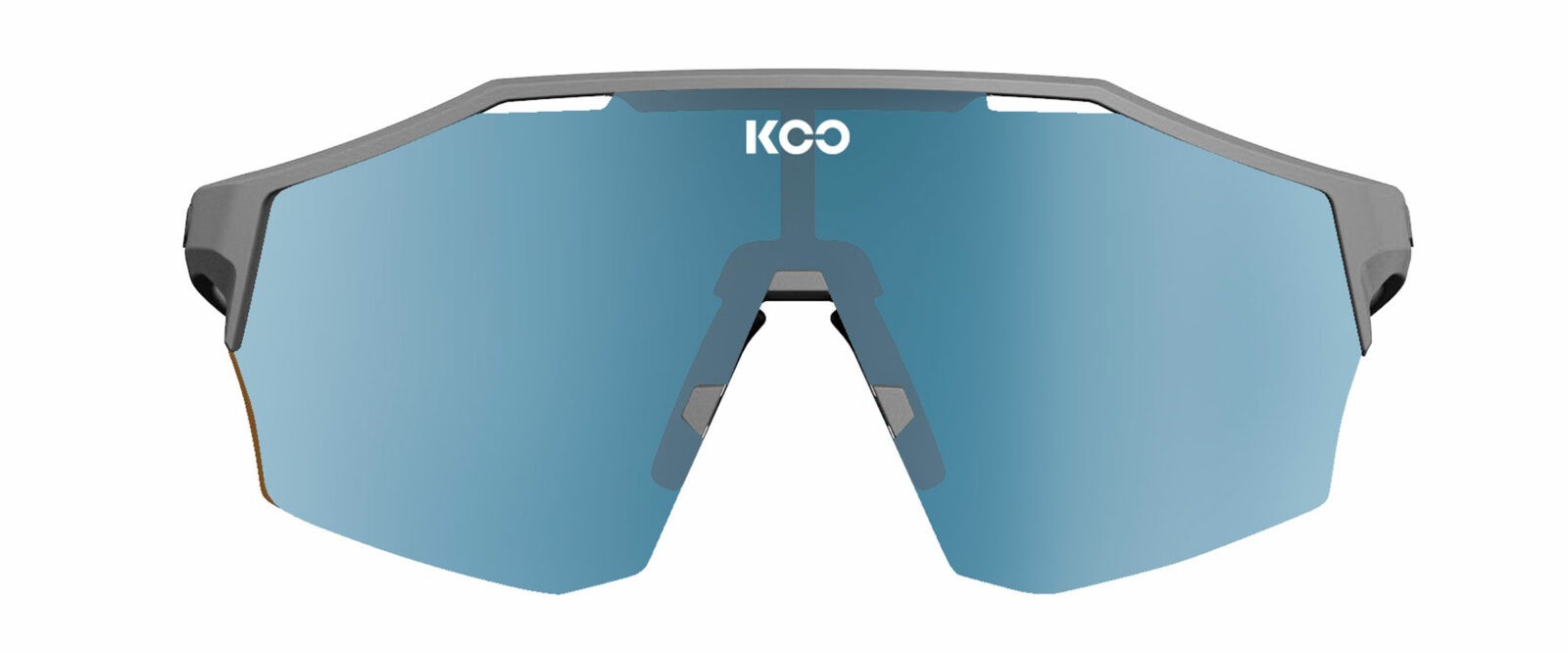 Occhiali da sole Koo Alibi OEY00009966 colore grey matt lenti turquoise mirror