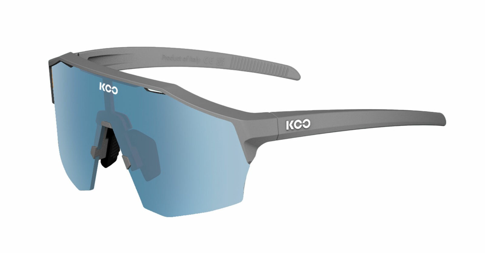 Occhiali da sole Koo Alibi OEY00009966 colore grey matt lenti turquoise mirror