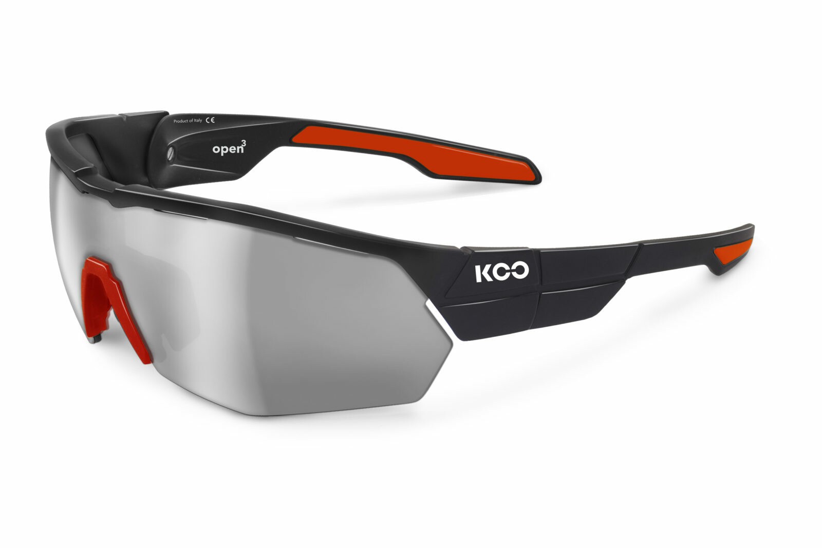 Sonnenbrillen Koo Open Cube CEY00003609 farbe black/ red gläser smoke mirror +  lenses clear
