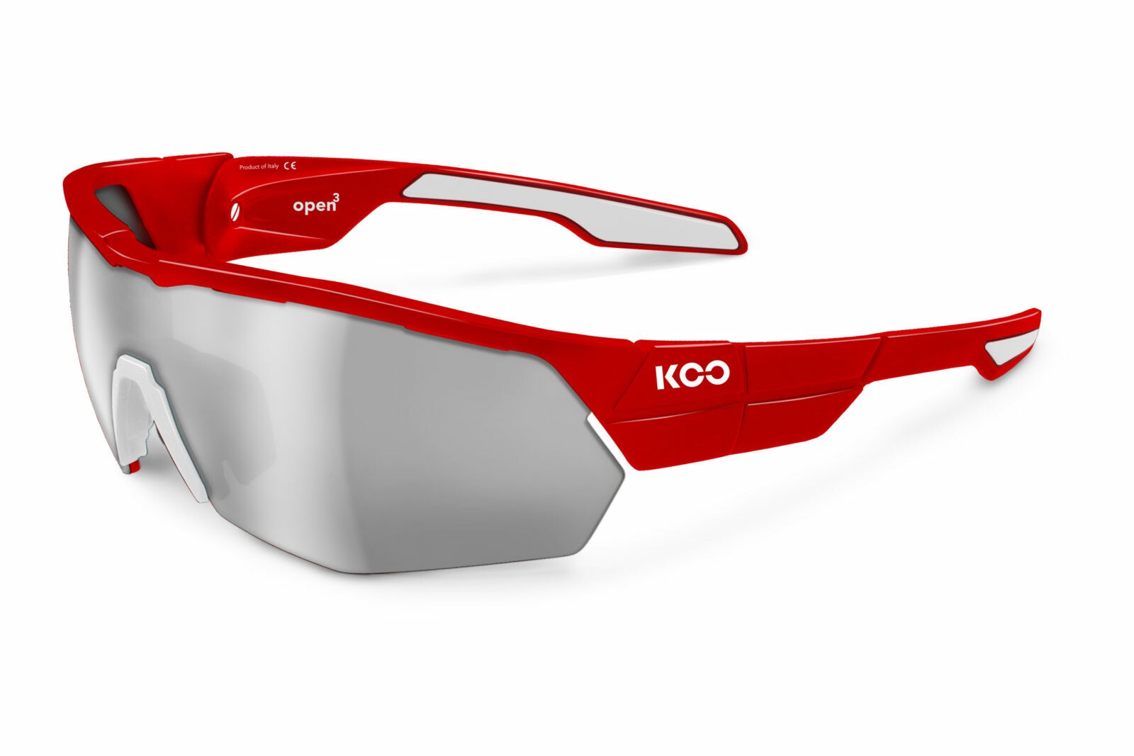Sonnenbrillen Koo Open Cube CEY00003634 farbe red gläser smoke mirror + lenses clear