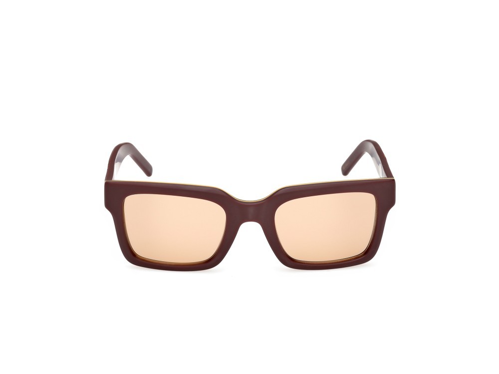 Occhiali da sole K-Way KW0001 (70S) colore bordeaux opaco forma rettangolare lenti bordeaux