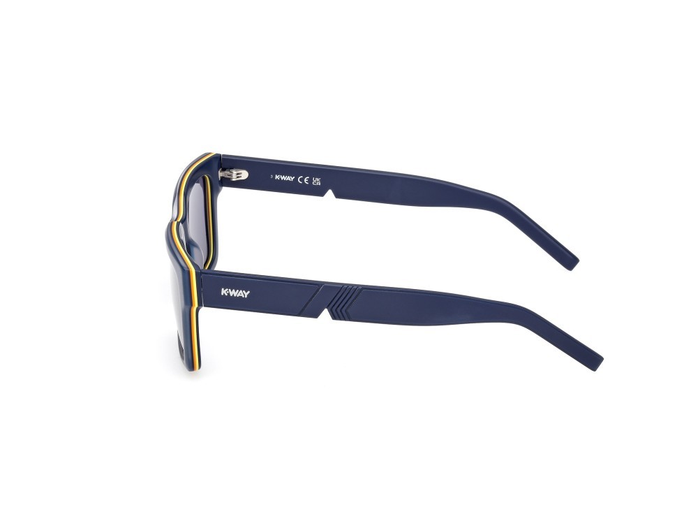 Occhiali da sole K-Way KW0001 (92V) colore blu/monocolore - blu opaco forma rettangolare lenti blu