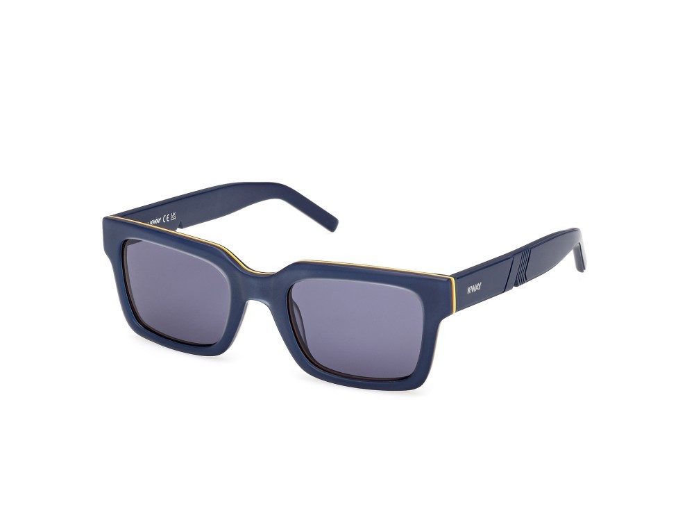 Occhiali da sole K-Way KW0001 (92V) colore blu/monocolore - blu opaco forma rettangolare lenti blu