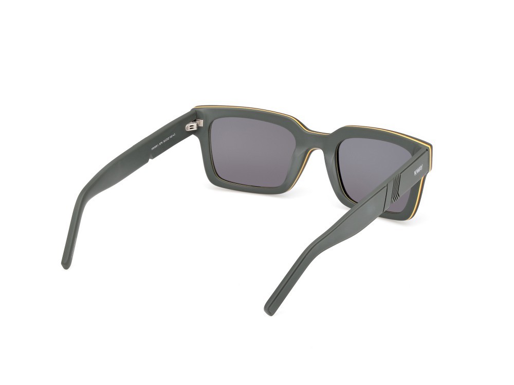 Occhiali da sole K-Way KW0001 (97N) colore verde scuro opaco forma rettangolare lenti verde